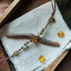 Natural Yellow Fluorite Hand Braided Bracelet - Confidence & Manifestation Energy