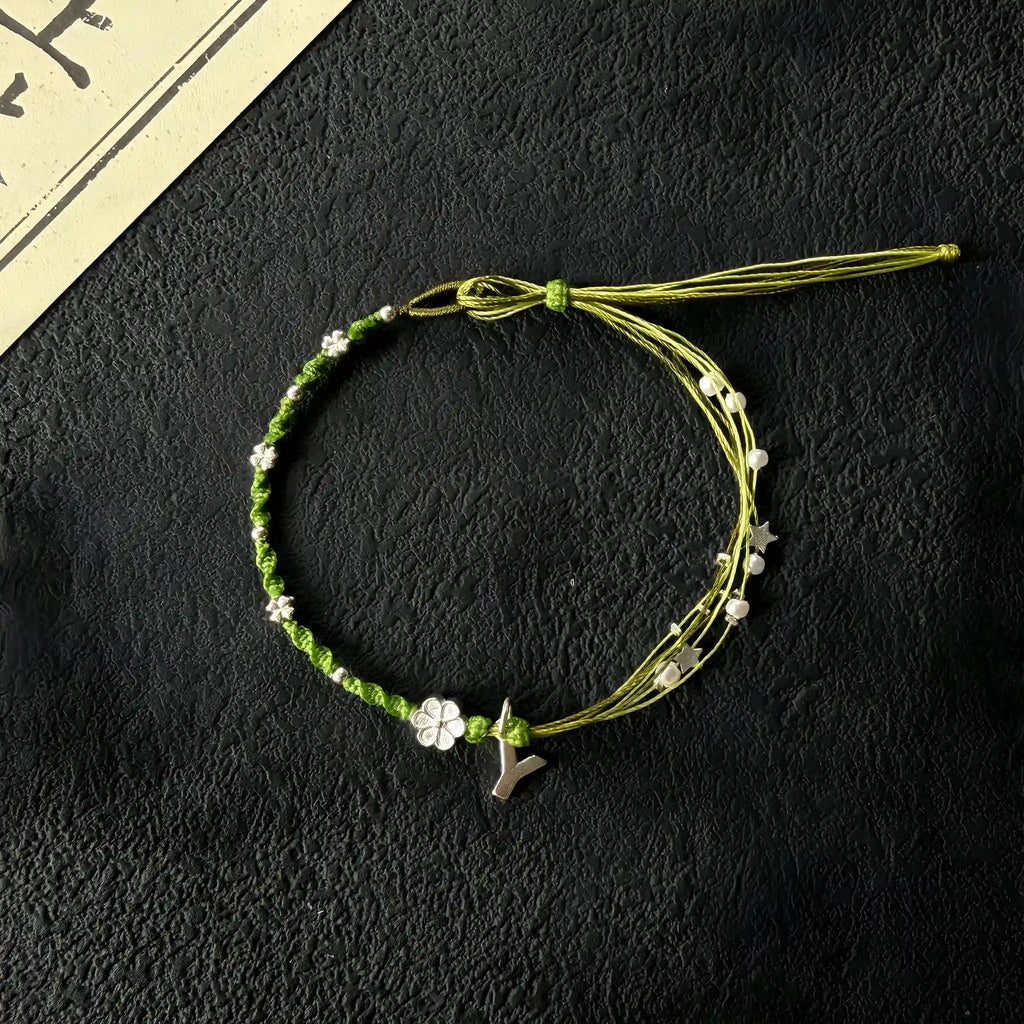 Star & Petal Adjustable Pull Hand-Woven Bracelet - Gentle Daily Styling