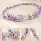 Bracelet tressé floral fait main