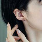 Boucles d'oreilles Améthyste Lapin Doré