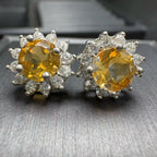 Natural Citrine Earrings - Sunflowers Thrive, Always Facing the Light