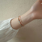 Natural Gemstone Stackable Bracelet - Keep Natural Texture & Absorb Earth Energy