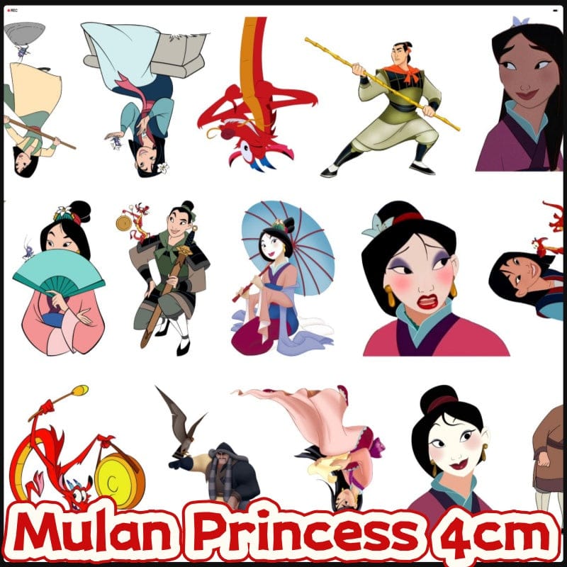 Mulan Princess 4cm Acrylic Charms for DIY match game-open in live