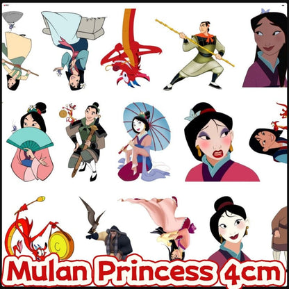 Mulan Princess 4cm Acrylic Charms for DIY match game-open in live