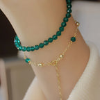 Collier en cristal naturel couronne vintage