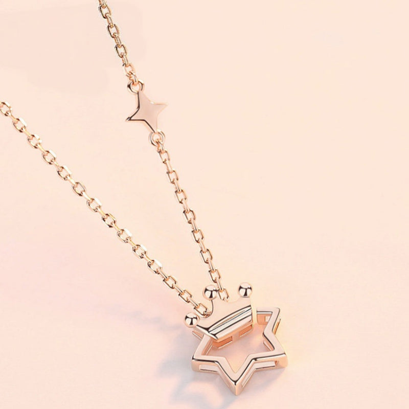 Star & Crown Necklace/Bracelet/Earrings Set - Confidence and Glamour