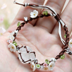 Handwoven Crystal Macrame Bracelet, 5 Styles Available, Natural Stone Energy Healing Bracelet for Women