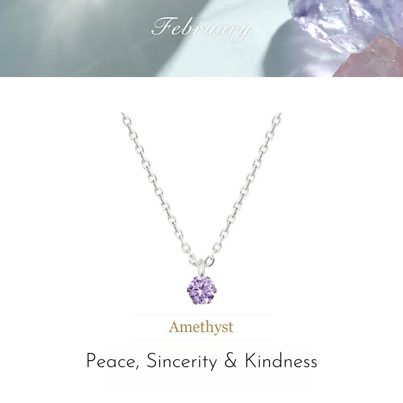 Vintage Fine 12 Birthstone Clavicle Necklace, Ideal Birthday Gift Accessory