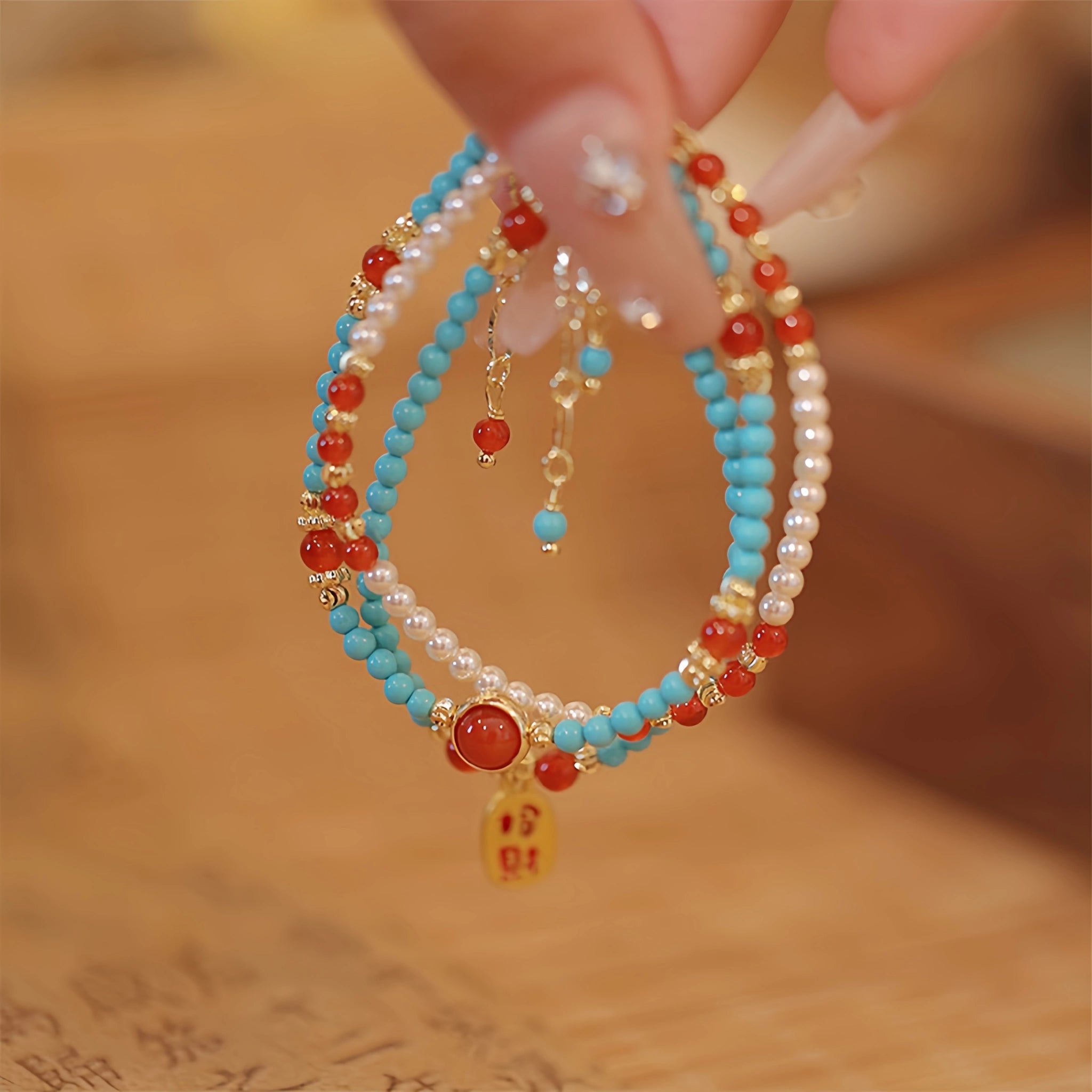 Collier en cristal naturel couronne vintage