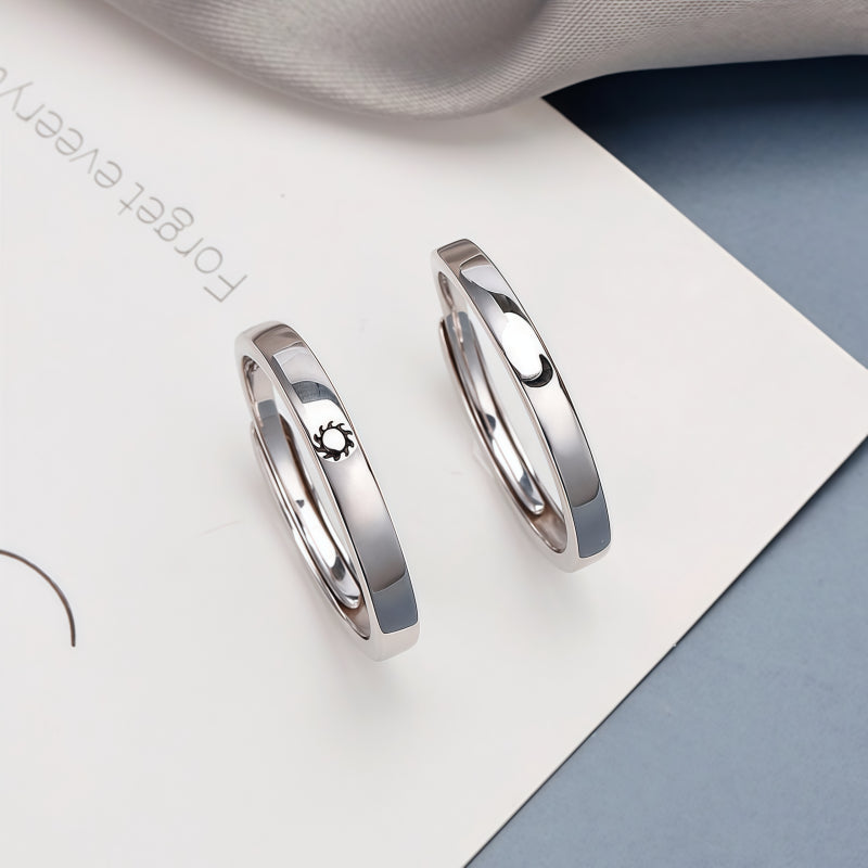 Sun and Moon Stay Together Couple Ring