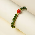 Bracelet en jade Hetian naturel Lotus Éclat Pur