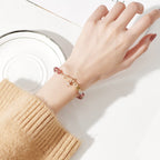 Shining Star Strawberry Quartz Bracelet - Meet love, little starry thrill