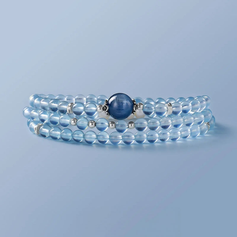 Mermaid's Tears Aquamarine Wrap Bracelet