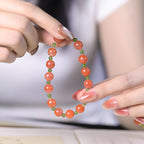 Southern Red Jasper & Hetian Jade Bracelet Necklace Set - Calm Energy for Busy Days