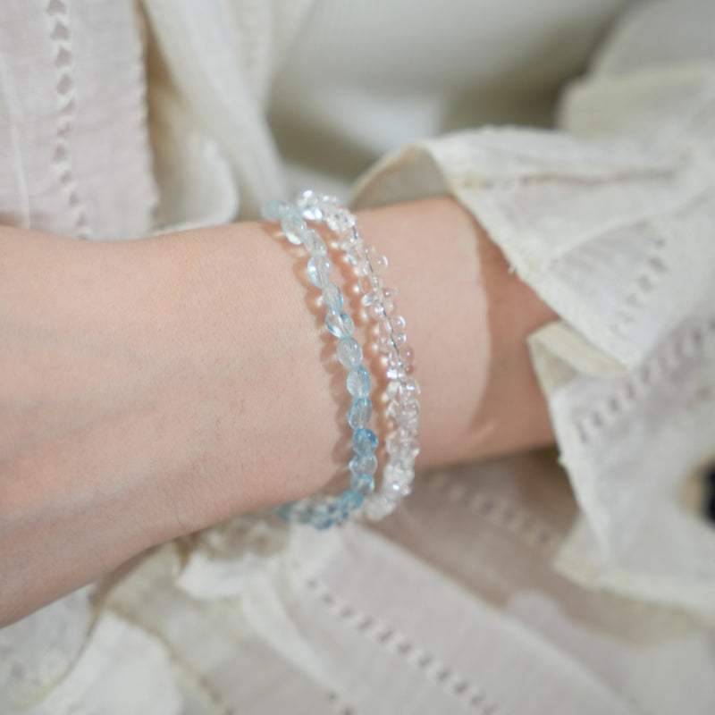 Gradient Aquamarine Bracelet– Calm Emotion, Speak Truth, Attract Luck
