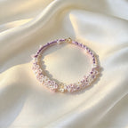 Iris Purple Lotus Woven Bracelet - Symbol of Purity & Serenity