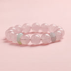 Bracelet en cristal naturel « Rose attire l'amour »