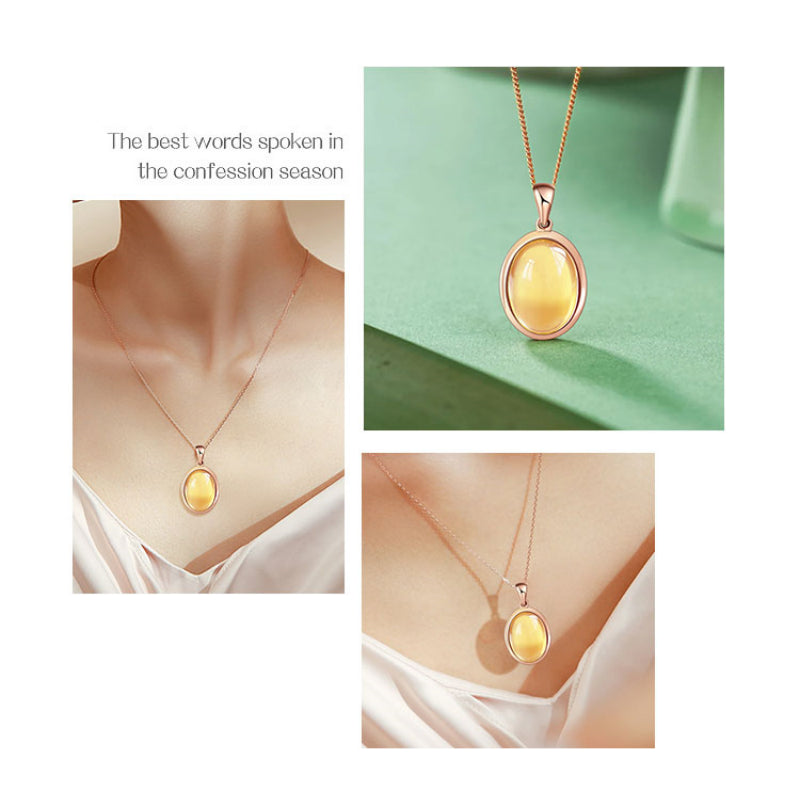 Collier en cristal naturel Golden Energy