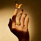 Bague en Citrine Naturelle "Golden Fortune Energy"
