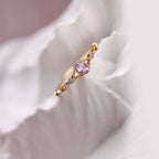 Bague Améthyste Naturelle Rose Vintage