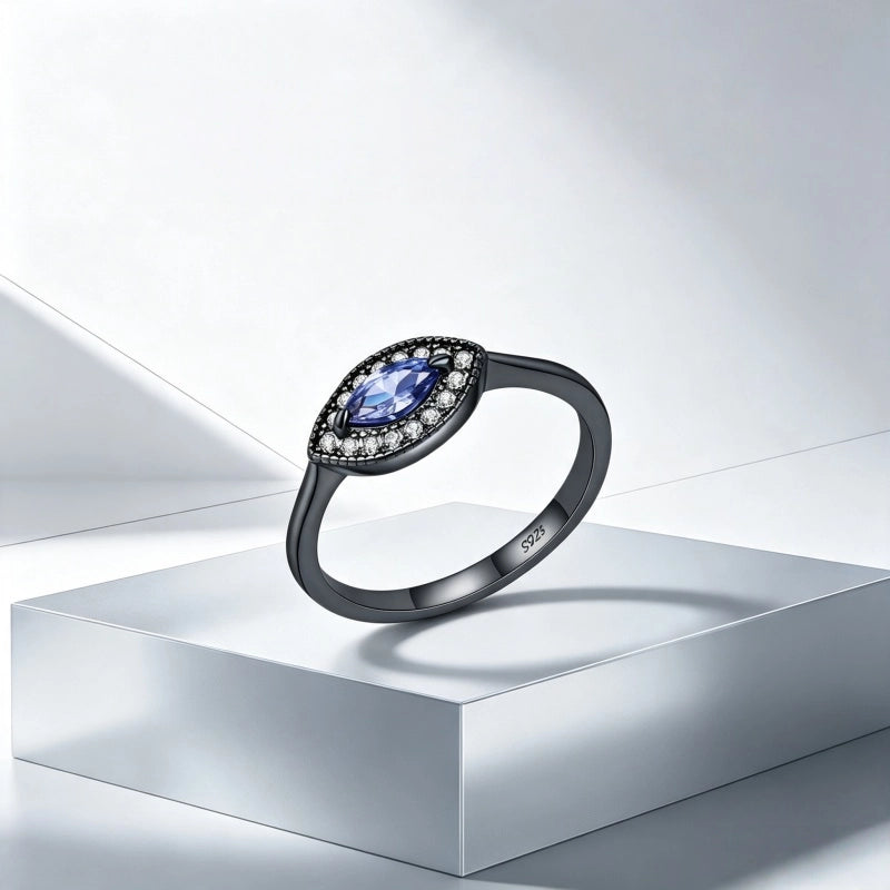 Bague de protection mauvais œil noir – Chasse-malheur, Porte-bonheur