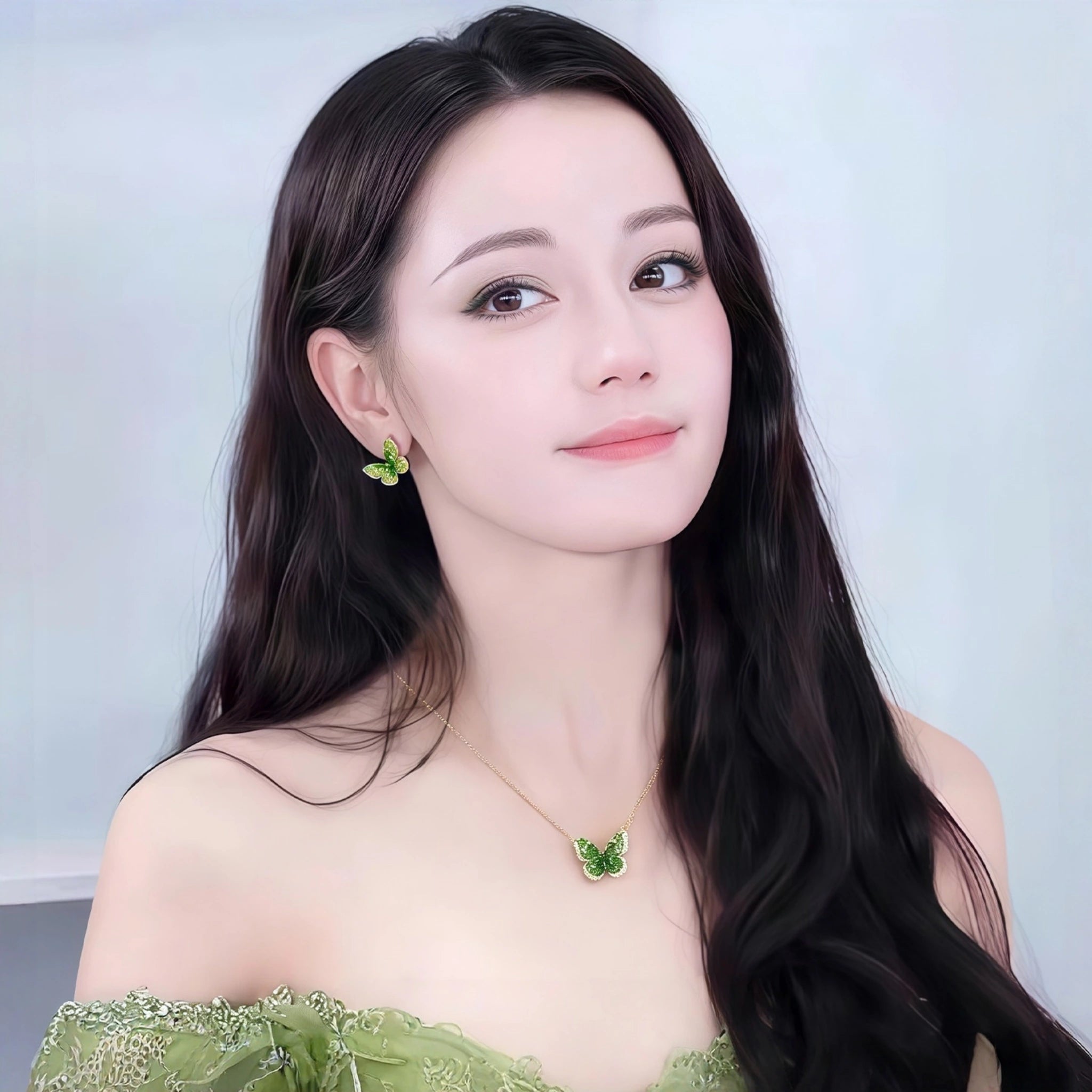 Collier Sakura en jade Hetian