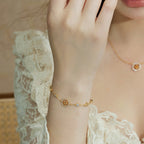Abundance Compass Natural Citrine Necklace/Bracelet Set - Wealth & Opportunity