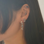 Sun-Moon-Star Pearl Earrings - Awaken Inner Intuition and Sharpness