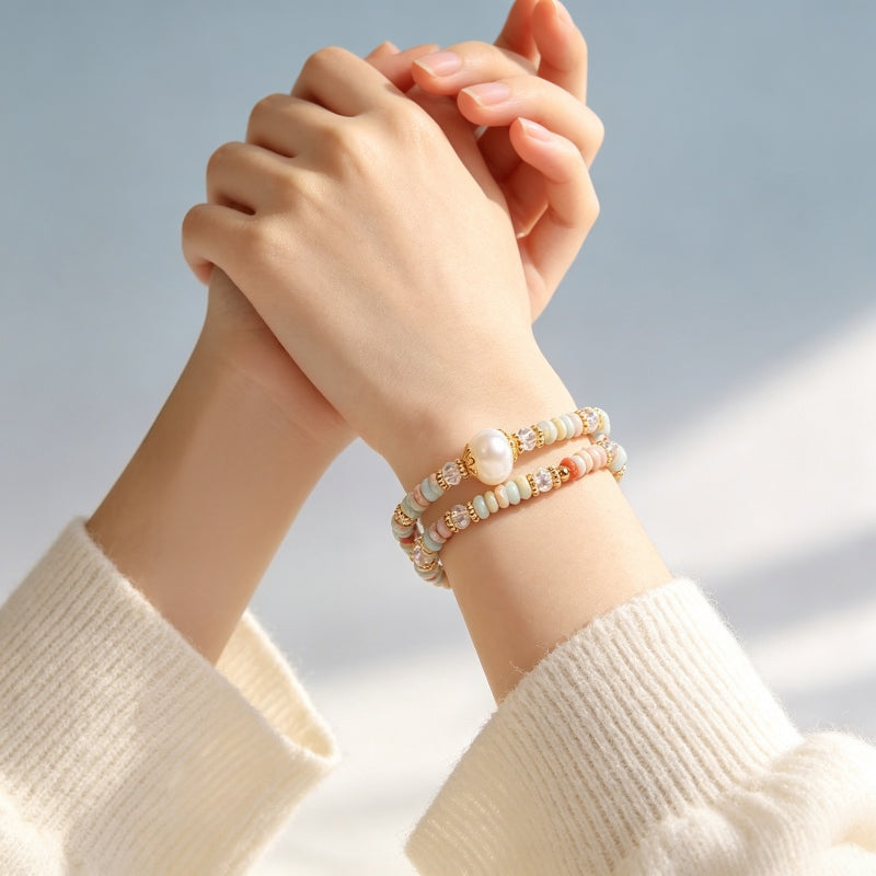 Bracelet de cinabre naturel Renouveau Lotus Rouge