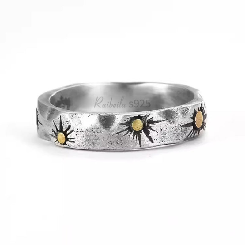 Starry Moon & Sun Couple Ring – Brings Good Luck & Positive Energy