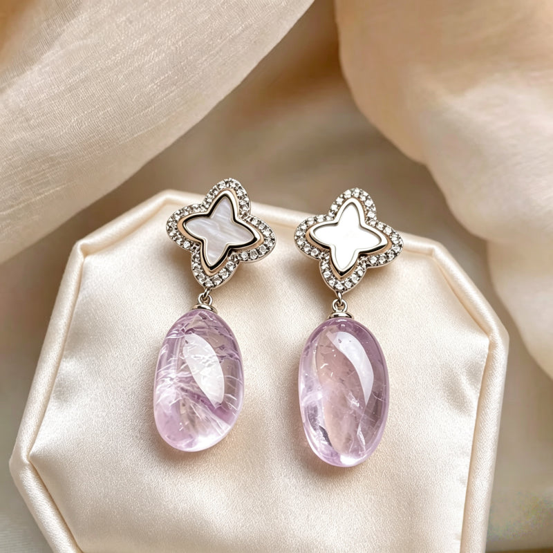 Blessed Whisper Natural Crystal Earrings
