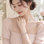 Bracelet tressé floral fait main