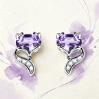 Mystic Fox Natural Amethyst Studs - Treat Yourself to A Touch of Grace and Charm