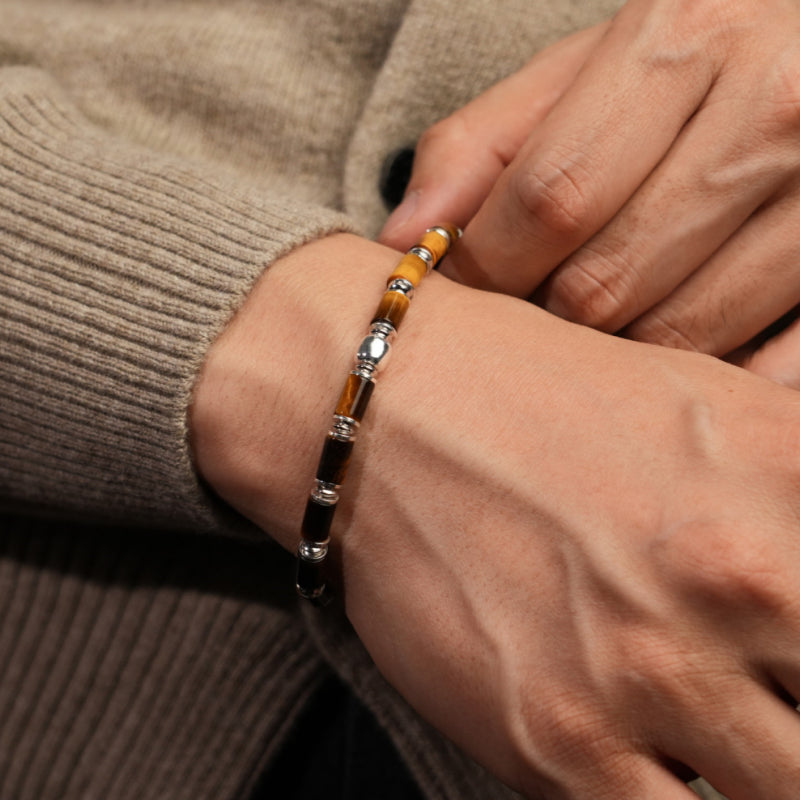 Bracelet Œil-de-Tigre Naturel — Essentiel Empilable Porteur de Chance et de Fortune