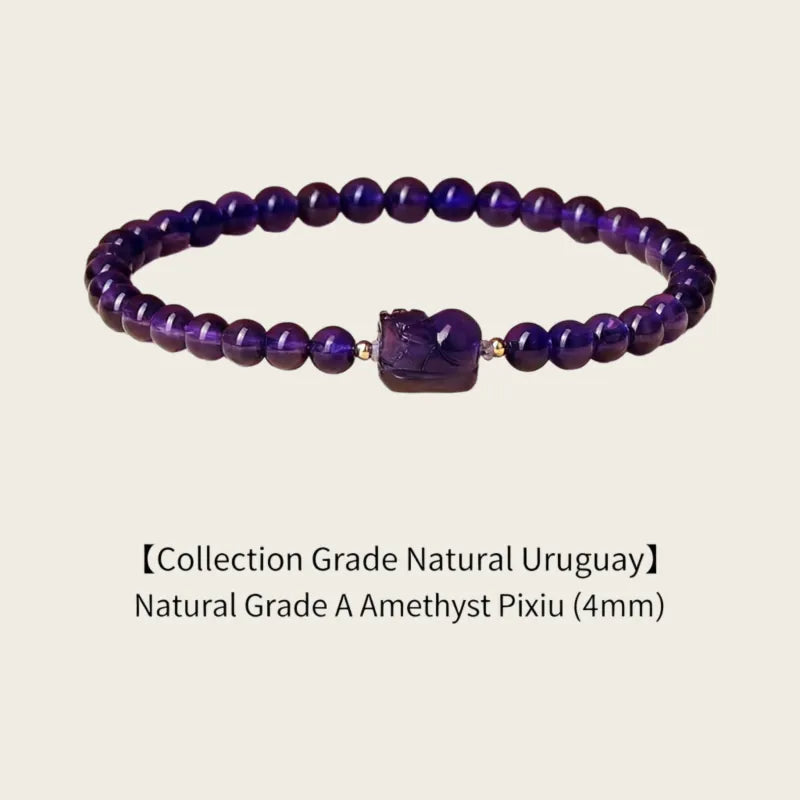 Purple Pi Xiu Natural Crystal Bracelet