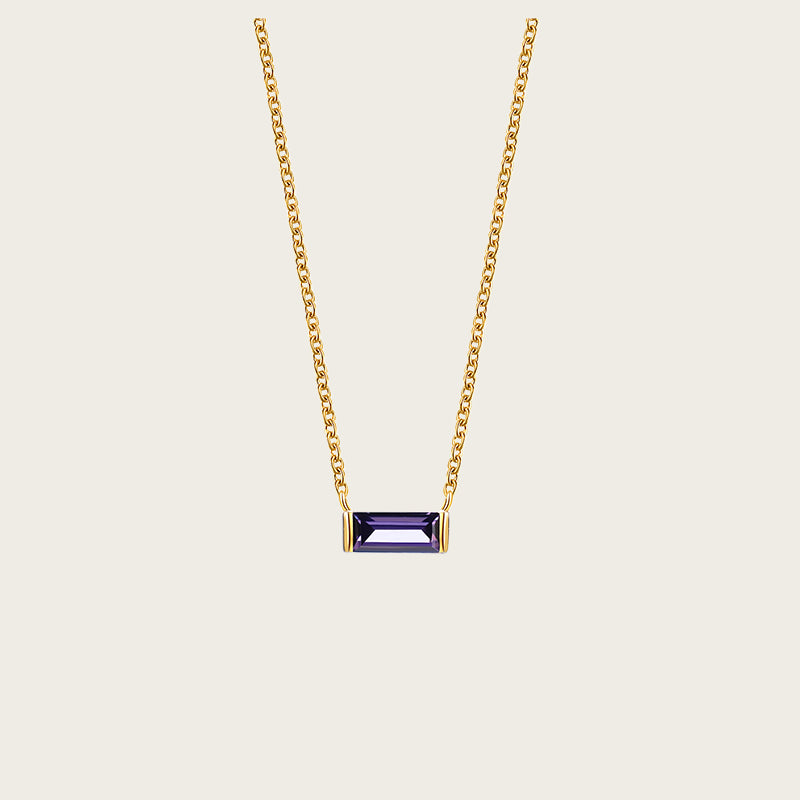 Birthstone Necklace for Women, Minimalist High-end Clavicle Chain