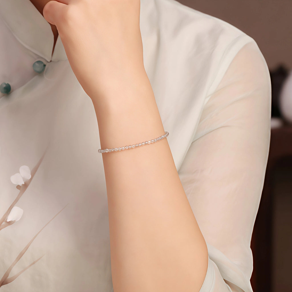 Bracelet tressé floral fait main