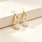 Boucles d'oreilles Lotus Éveil en Jade Hetian Naturel