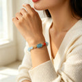 Bracelet en aigue-marine naturelle pour attirer la richesse