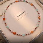 Collier en cristal de quartz clair Pendentif facetté irrégulier