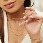 Custom Pave Diamond Name Necklace | Minimalist Luxury 925 Sterling Silver Letter Necklace