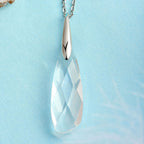 Snow Soul Clear Quartz Drop Necklace - Clarity & Focus