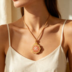 Collier Lotus Rose de Fortune Auspicieuse
