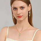 Collier de jade Hetian naturel éclat lunaire