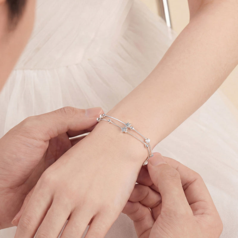 Bracelet Lune et Étoile Pacte d'Amour
