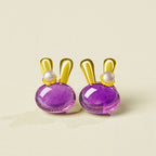 Boucles d'oreilles Améthyste Lapin Doré