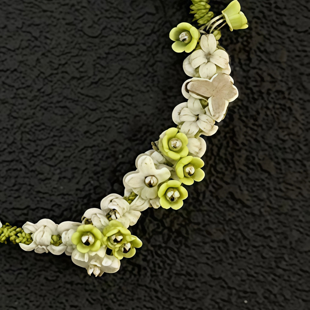 Bracelet tressé floral fait main
