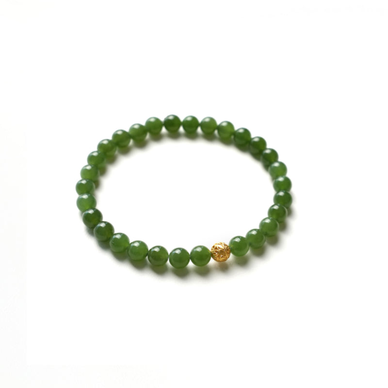 Natural Hetian Jasper Bracelet - Smooth, Serene, and Special