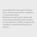 12 Types Natural Crystal Planet Necklace – Intuition & Protection