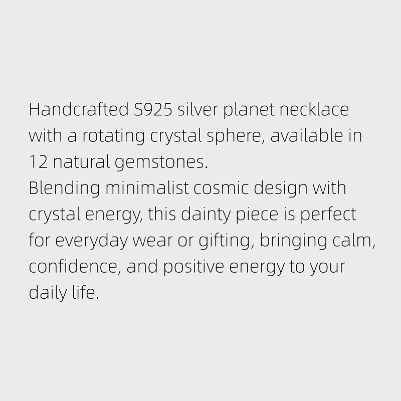 12 Types Natural Crystal Planet Necklace – Intuition & Protection